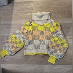 Oversized Checkered Sweater